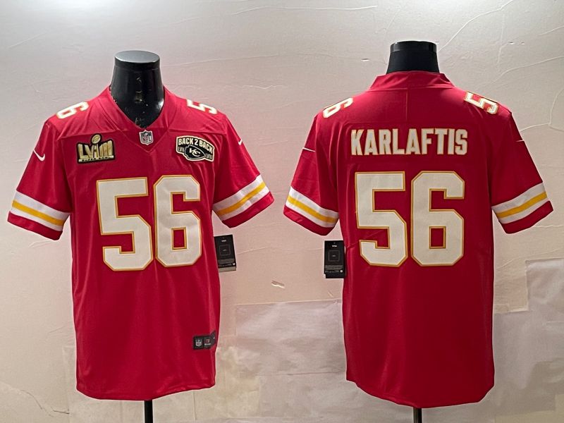 Men Kansas City Chiefs #56 Karlaftis Red Second generations Nike 2025 Vapor Limited NFL Jersey style 1